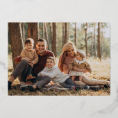 Carte photo de Noël élégante et simple Foil (Verso)