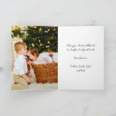 Carte photo de Noël Elf et Robot (Intérieur)