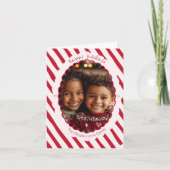 Carte photo de Noël en bande Sucre de canne dessin (Devant)