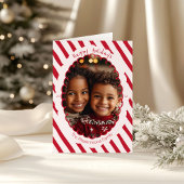 Carte photo de Noël en bande Sucre de canne dessin