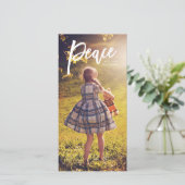 Carte photo de Noël en lettres blanches (Debout devant)