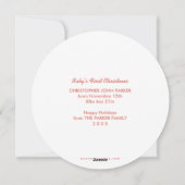 Carte photo de Noël en pin peint à la main (Dos)