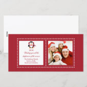 Carte photo de Noël Famille Pingouin Cute (Devant / Derrière)