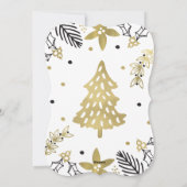 Carte photo de Noël, Faux Gold Foil (Dos)