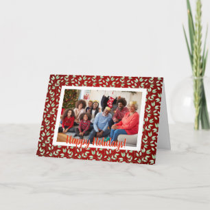 Carte Photo de Noël Feuilles d'hiver