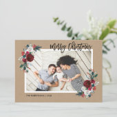 Carte photo de Noël Floral (Debout devant)