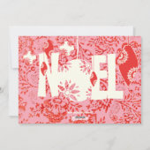 Carte photo de Noël Floral Noel vintage (Dos)