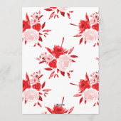 Carte photo de Noël Floral Rouge (Dos)