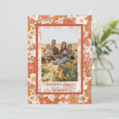 Carte photo de Noël Floral Super (Debout devant)