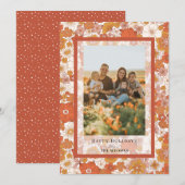 Carte photo de Noël Floral Super (Devant / Derrière)