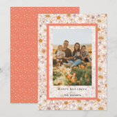 Carte photo de Noël Floral Super (Devant / Derrière)