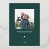 Carte photo de Noël FOIL Solide Clean Collage (Verso)