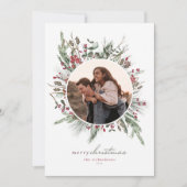 Carte photo de Noël Folithe d'hiver Wreath (Devant)