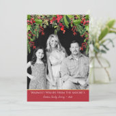 Carte photo de Noël Fresh Garland (Debout devant)