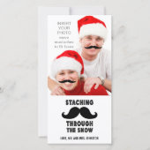 Carte photo de Noël Funny Mustache (Devant)