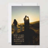 Carte photo de Noël Gloire à Dieu (Devant)