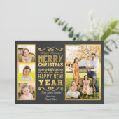 Carte photo de Noël Gold Foil (Debout devant)