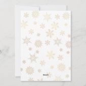 Carte photo de Noël Golden Snowflakes (Dos)