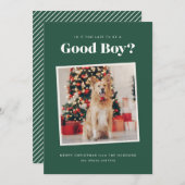 Carte photo de Noël Good Boy Dog (Devant / Derrière)