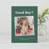 Carte photo de Noël Good Boy Dog (Debout devant)