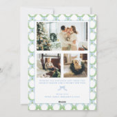 Carte photo de Noël Grandmillenium Blue Wreath (Dos)