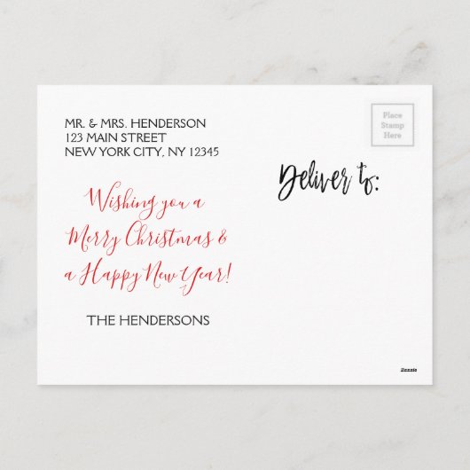 Carte photo de Noël Gray and White Snowflake (Dos)