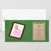 Carte photo de Noël Green Chevron et Red Plaid (Devant / Derrière)
