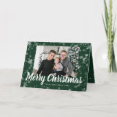 Carte photo de Noël Green Snowflon (Devant)