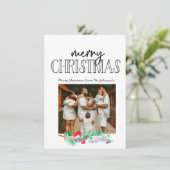 Carte Photo de Noël greeny Flat Card (Debout devant)