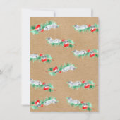 Carte Photo de Noël greeny Flat Card (Dos)