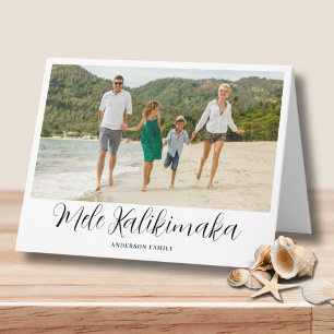 Carte Photo de Noël hawaïen Mele Kalikimaka