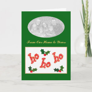 Carte photo de Noël "Ho Ho Ho Ho" personnalisable