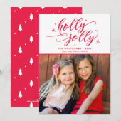 Carte photo de Noël Holly Jolly (Devant / Derrière)