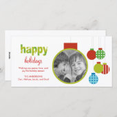 Carte photo de Noël/Jour férié encadré (Devant / Derrière)