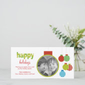 Carte photo de Noël/Jour férié encadré (Debout devant)