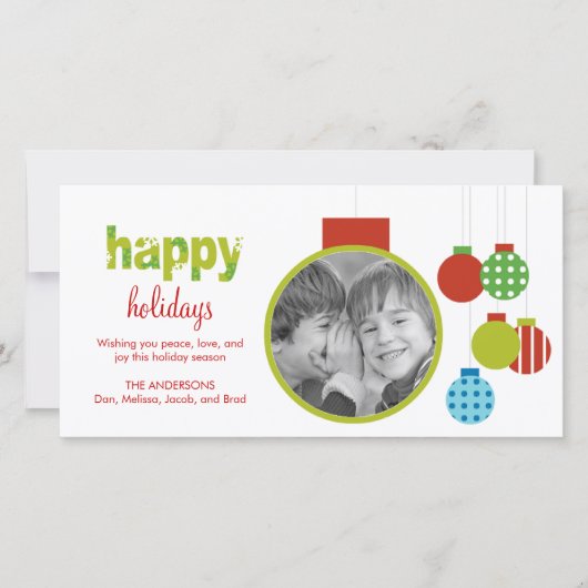 Carte photo de Noël/Jour férié encadré (Devant)