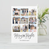 Carte photo de Noël Joyeuse et brillante (Debout devant)