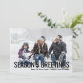 Carte photo de Noël Joyeuses Fêtes (Debout devant)