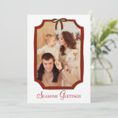 Carte photo de Noël Joyeuses Fêtes (Debout devant)