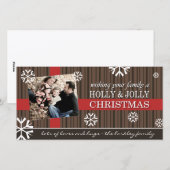 Carte photo de Noël joyeux (Devant / Derrière)