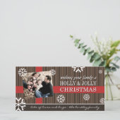 Carte photo de Noël joyeux (Debout devant)