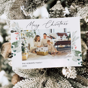 Carte photo de Noël Joyeux   Carte de vacances