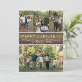 Carte photo de Noël Joyeux Fête en famille (Debout devant)