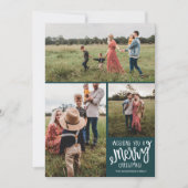 Carte photo de Noël Joyeux Fête en famille (Devant)