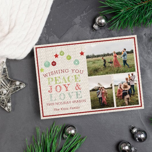 Carte photo de Noël Joyeux Fête en famille