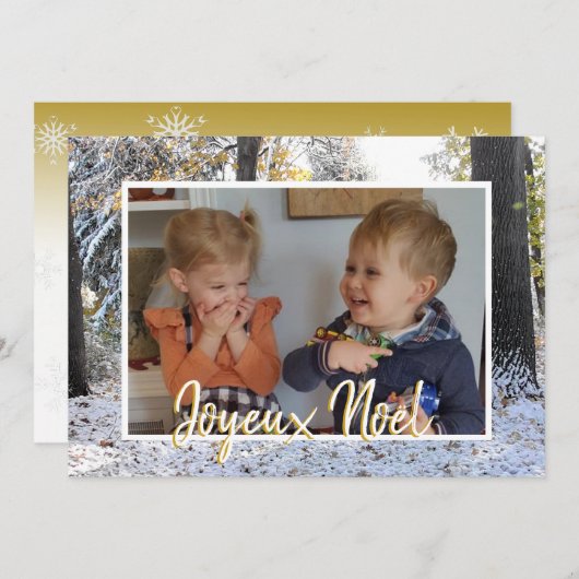 Carte photo de Noël Joyeux Noël (Devant / Derrière)