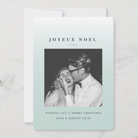 Carte photo de Noël Joyeux Noel Ombre (Devant)