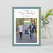 Carte photo de Noël Joyeux pour la famille (Debout devant)