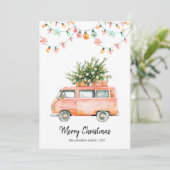 Carte photo de Noël les années 70 Noël super (Debout devant)