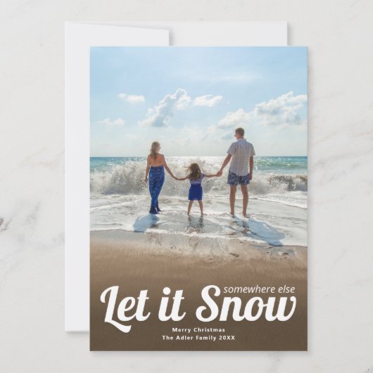 Carte Photo de Noël Let it Snow  (Devant)